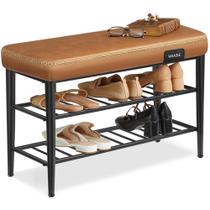 Banco de sapateira VASAGLE EKHO Collection Caramel Brown Banco de sapateira VASAGLE EKHO Collection Caramel Brown
