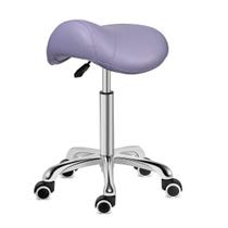 Banco de selim Kaleurrier Rolling Swivel em altura ajustável roxo