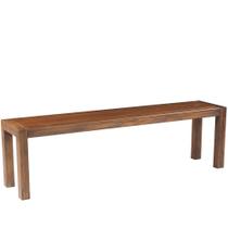 Banco Decorativo para Varanda Cozinha Dumai 220cm Madeira Maciça Walnut Escovado G54 - Gran Belo