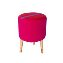 Banco Decorativo Puff Étnico Aguayo Laranja e Pink (100% Lã de Ovelha) Banco Decorativo Puff Étnico Aguayo Laranja e Pink (100% Lã de Ovelha)