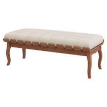 Banco Decorativo Sala de Estar Fiord 140cm Linho Bege G42 - Gran Belo