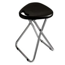 Banco Dobravel de Aço Secalux Com Alça e Assento Preto Banco Dobravel de Aço Secalux Com Alça e Assento Preto