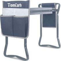 Banco dobrável Garden Kneeler Seat TomCare com bolsa de ferramentas cinza Banco dobrável Garden Kneeler Seat TomCare com bolsa de ferramentas cinza