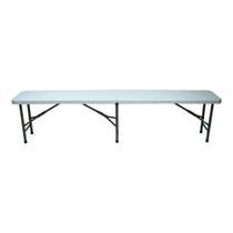 Banco Dobrável Picnic Robust Bench Polietileno com Alça Lateral Branco - NTK