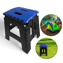 Banco Dobrável Portátil até 100Kg Plástico Azul Escuro Banco Dobrável Portátil até 100Kg Plástico Azul Escuro