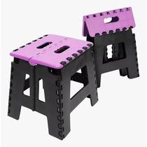 Banco Dobrável Portátil até 100Kg Plástico Rosa Banco Dobrável Portátil até 100Kg Plástico Rosa
