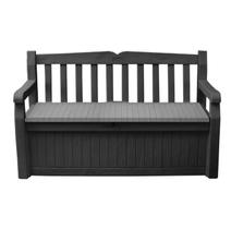 Banco e Baú Eden Gardem 265L Cinza Resistente Para Areas Externas Keter Assento Confortável E Armazenamento Prático