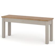 Banco em Madeira Maciça Cinza Lavado Banco em Madeira Maciça Cinza Lavado