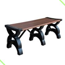 Banco em Madeira Plástica 1,50m sem encosto Cor Ipê - 3 Lugares