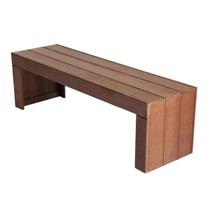 Banco em madeira plástica maciça marrom sem encosto com 3 lugares e 3 tábuas - 100% reciclado / 1,5m / bc-02 Banco em madeira plástica maciça marrom sem encosto com 3 lugares e 3 tábuas - 100% reciclado / 1,5m / bc-02