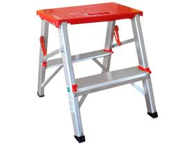 Banco Escada 2 Degraus de Alumínio Dobrável