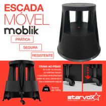 Banco Escada Móvel Preto Moblik Banco Escada Móvel Preto Moblik