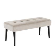 Banco Estofado Theo 1,60m Suede Bege - Inova Decor