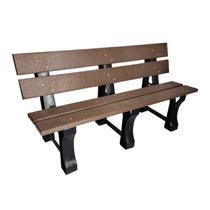 Banco Externo Reforçado Lanci Madeira Plástica Marrom 1,5m Banco Externo Reforçado Lanci Madeira Plástica Marrom 1,5m