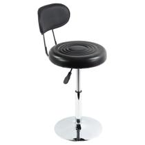 Banco FURWOO PU Leather SPA Salon com encosto preto Banco FURWOO PU Leather SPA Salon com encosto preto