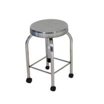 Banco giratório totalmente inox com rodizio