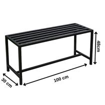 Banco Industrial Reforçado Aço Preto E Resistente 100cm Banco Industrial Reforçado Aço Preto E Resistente 100cm