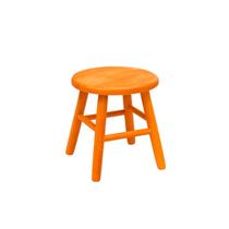 Banco Infantil João e Maria em Madeira Maciça 30x29 cm Natural Acetinado Piratini