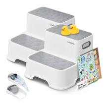 Banco Infantil UNCLE WU Kit com 2 Unidades Antiderrapante Altura 23,5 cm Livre de BPA Banco Infantil UNCLE WU Kit com 2 Unidades Antiderrapante Altura 23,5 cm Livre de BPA