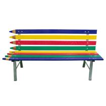 Banco lápis xp colorido em madeira infantil