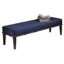 Banco Livia Azul e Imbuia 140 cm