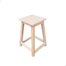 Banco Madeira Maciça Banquinho Banco Baixo Natural Cru