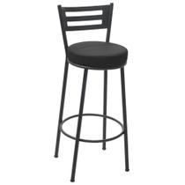 Banco Metalnew Verona 75 cm Preto - Assento Preto - 1 Un. Banco Metalnew Verona 75 cm Preto - Assento Preto - 1 Un.