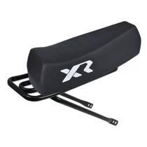 Banco Mobilete Xr Com Presilhas + Bagageiro Tubão Rabetão Articulado Para Bicicleta Bike 20 24 26