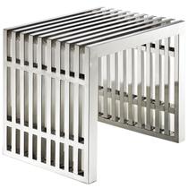 Banco Modway Gridiron Contemporary em Aço Inoxidável 19,5 cm