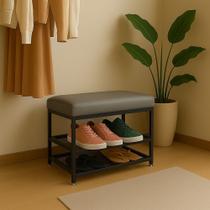 Banco Multiuso com Sapateira Reforçada Conforto e Organização com Estilo e Durabilidade Banco Multiuso com Sapateira Reforçada Conforto e Organização com Estilo e Durabilidade