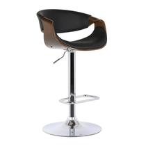 Banco Nicole Preto Poliuretano Base Disco