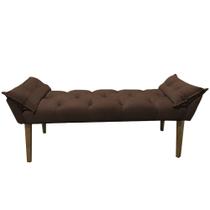 Banco Opalla 120x Suede Marrom - Dominic Decor Banco Opalla 120x Suede Marrom - Dominic Decor