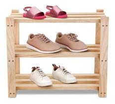 Banco Organizador Moderno Madeira Natural Para Sapatos Oferta