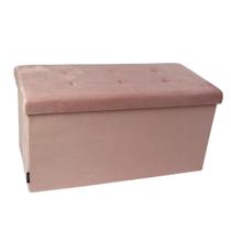 Banco Organizador Veludo M Rosa - ACASA Banco Organizador Veludo M Rosa - ACASA