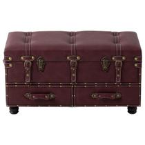 Banco Otomano de Almacenamiento COZAYH Vintage de Mediados de Siglo en Magenta Oscuro Banco Otomano de Almacenamiento COZAYH Vintage de Mediados de Siglo en Magenta Oscuro