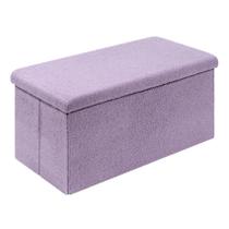 Banco otomano de armazenamento PINPLUS Folding Sherpa Purple 80x40x40cm