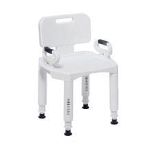 Banco para Banheiro Drive Medical RTL12505 com Encosto e Braços Banco para Banheiro Drive Medical RTL12505 com Encosto e Braços