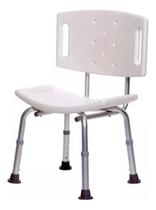 Banco Para Banho Ajustável Com Encosto Aluminio Supermedy