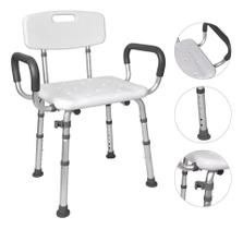 Banco Para Banho Com Encosto E Apoio Para Braço BC1482 135Kg - Mercur Banco Para Banho Com Encosto E Apoio Para Braço BC1482 135Kg - Mercur