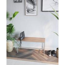 Banco para Sala de Jantar São Paulo 90x46x37 Cinza/Estanho/Cumarú
