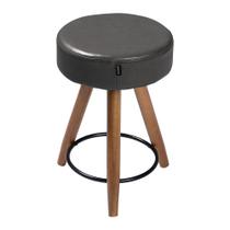 Banco Paris Retrô 50cm - Madeira e Assento Acolchoado