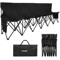 Banco Plegable para Fútbol 1MORE con 6 Asientos, Bolsa y Respaldo Negro Banco Plegable para Fútbol 1MORE con 6 Asientos, Bolsa y Respaldo Negro