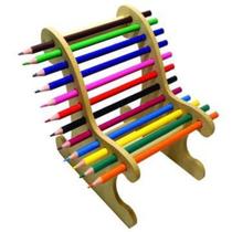 Banco Porta Lápis + 12 Lápis de cor - Maninho Brinquedos Banco Porta Lápis + 12 Lápis de cor - Maninho Brinquedos