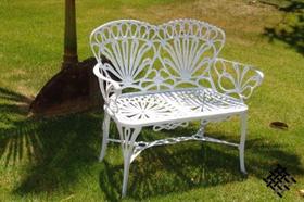 Banco Primavera 2 Lugares Alumínio Fundido Piscina Varanda Casa de Praia Hotel Artesane Móveis Banco Primavera 2 Lugares Alumínio Fundido Piscina Varanda Casa de Praia Hotel Artesane Móveis
