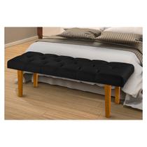Banco Recamier Estofado com Capitonê Pés Palito Estilo Retrô para Quarto Solteiro 90cm para Cama Box Sala Luxuoso com Tecido Veludo Calçadeira