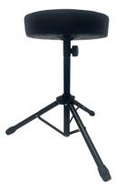 Banco Redondo P/ Bateria Sm-021 Smart Com Assento De Couro Cor Preto Banco Redondo P/ Bateria Sm-021 Smart Com Assento De Couro Cor Preto