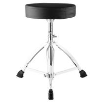 Banco Redondo Para Bateria Em Aluminio Regulável Com Estofado de Couro SB-30A Sonoros