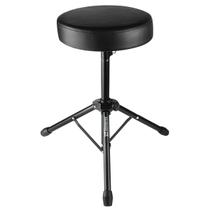 Banco Redondo Para Bateria SB-30 Sonoros Preto Regulável Com Estofado de Couro