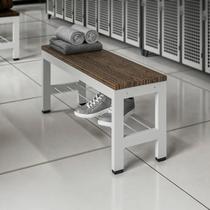 Banco Reforçado em Aço e Madeira Plástica Escritório