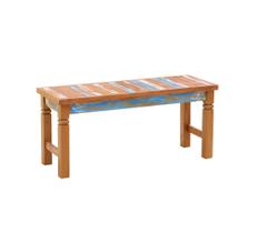 Banco Ripado 1m Madeira de Demolição Maciça Patina Banco Ripado 1m Madeira de Demolição Maciça Patina